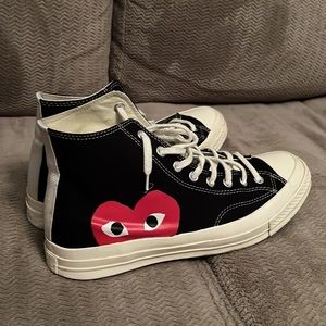 CONVERSE X COMME DES GARCONS PLAY ALL STAR CHUCK '70 HI - BLACK